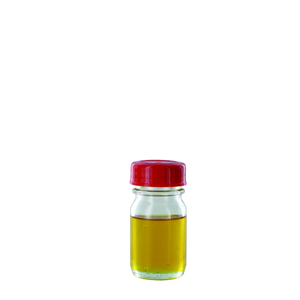 Wide-mouth bottles, clear glass, PTFE-lined screw caps