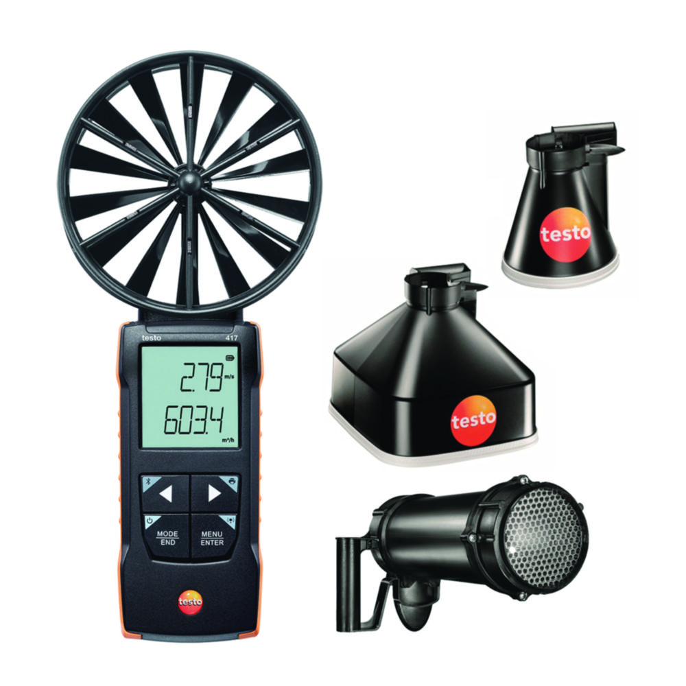 Vane anemometer testo 417, Funnel kit 2